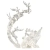 Acrylic Reindeer Sledge With Lighting, 35Cm
