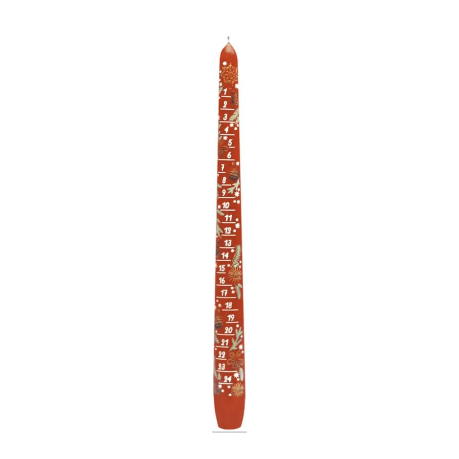 Advent Calendar Candle Red