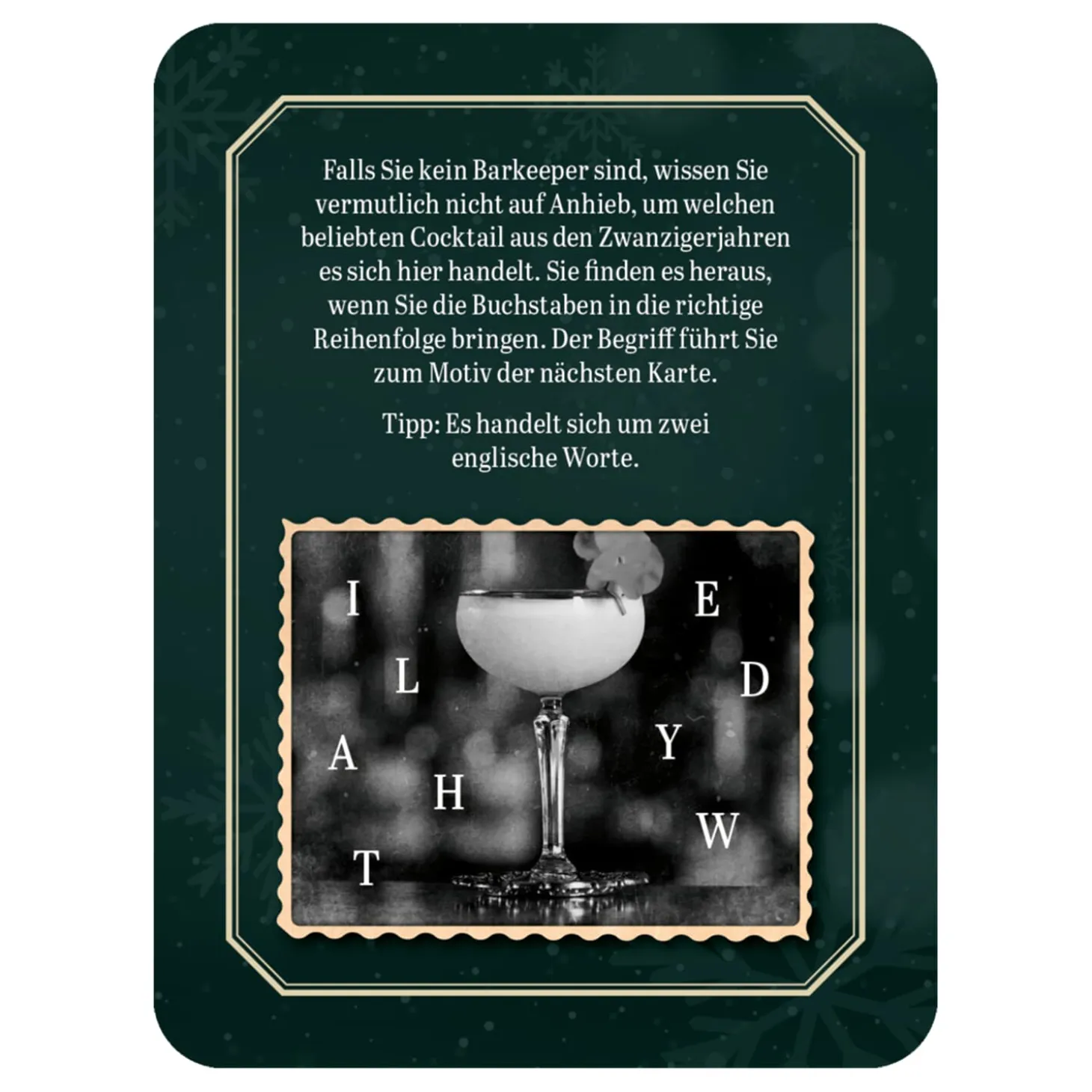 Advent Escape Box Game "Christmas Dinner For One"