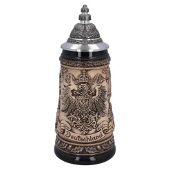 Beer Stein With Tin Lid "Germany", Brown, 0.5L