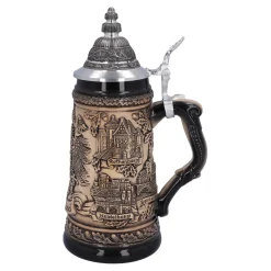 Beer Stein With Tin Lid 