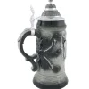 Beer Stein With Tin Lid "Picture Of Rothenburg", Grey, 0,5L