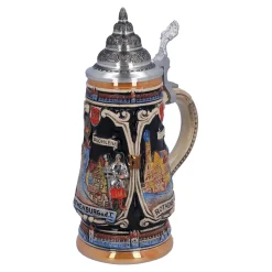Beer Stein With Tin Lid "Rothenburg With Knight", 0.25 L