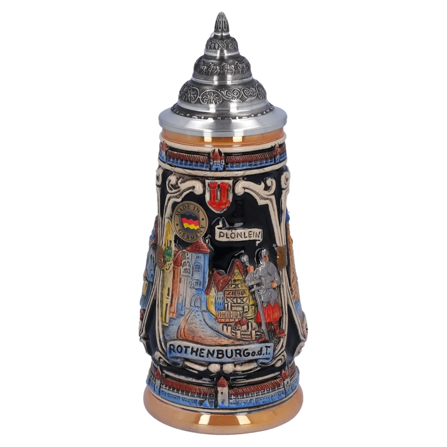 Beer Stein With Tin Lid "Rothenburg With Knight", 0.25 L