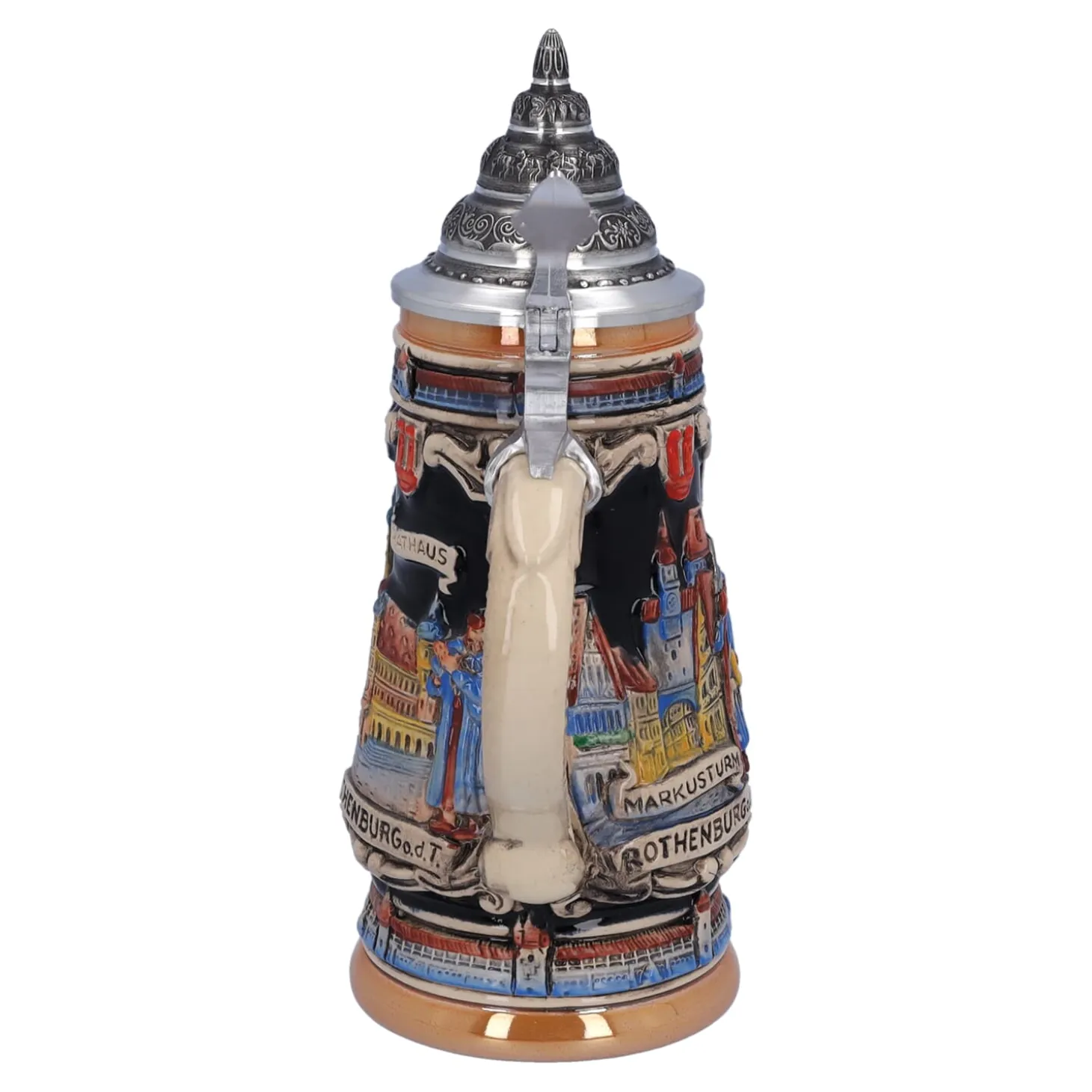 Beer Stein With Tin Lid "Rothenburg With Knight", 0.25 L