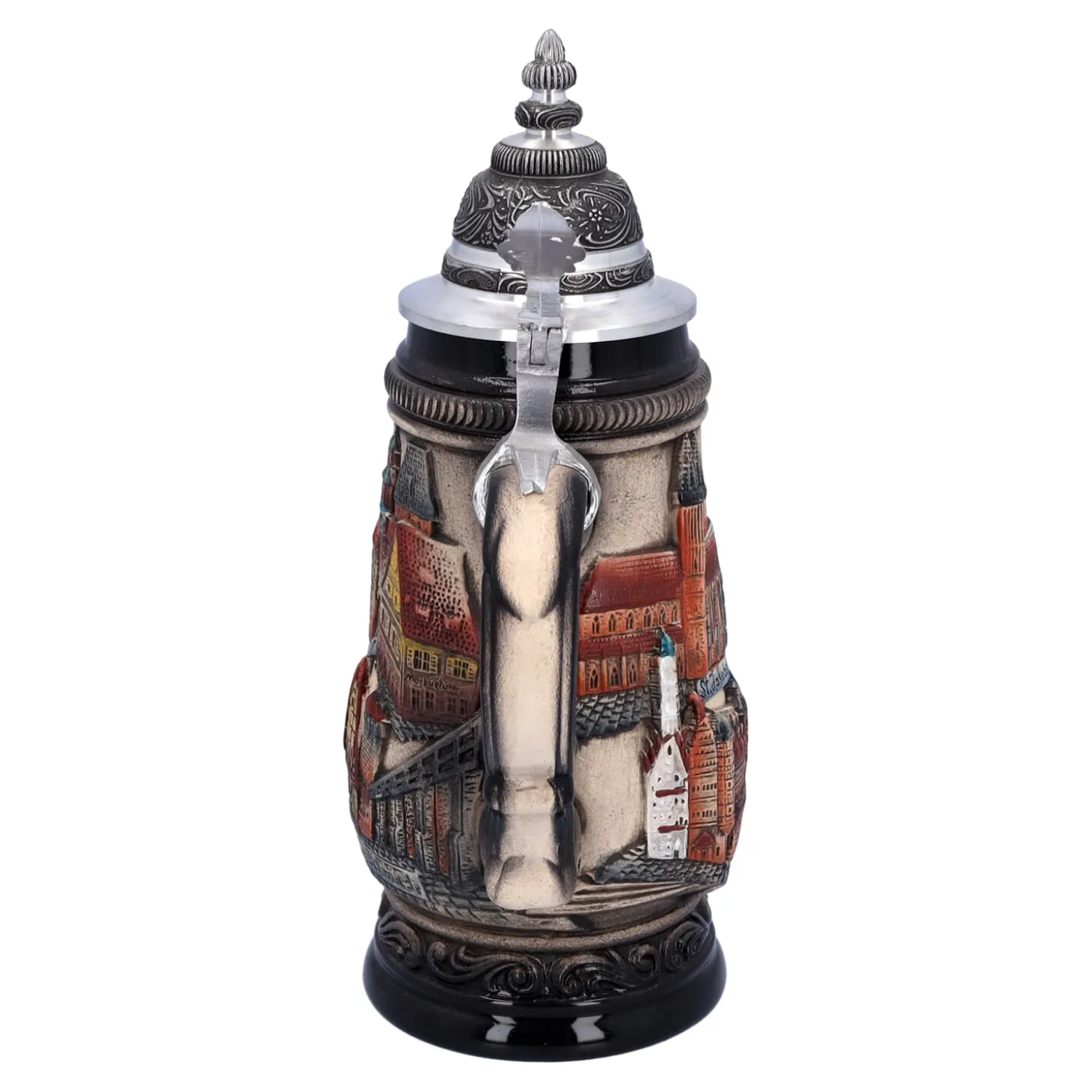 Beer Stein With Tin Lid "Rothenburg", Natural, 0.25 L