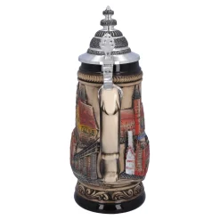 Beer Stein With Tin Lid 