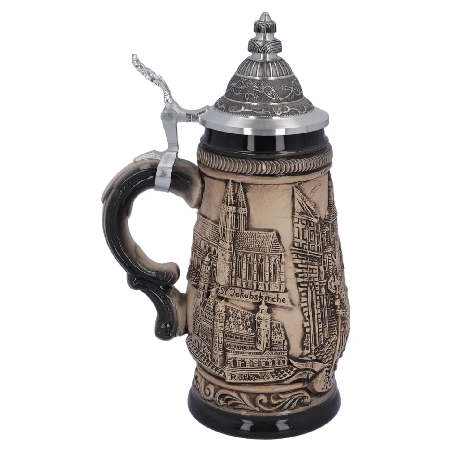Beer Stein With Tin Lid "Rothenburg", 0.25L