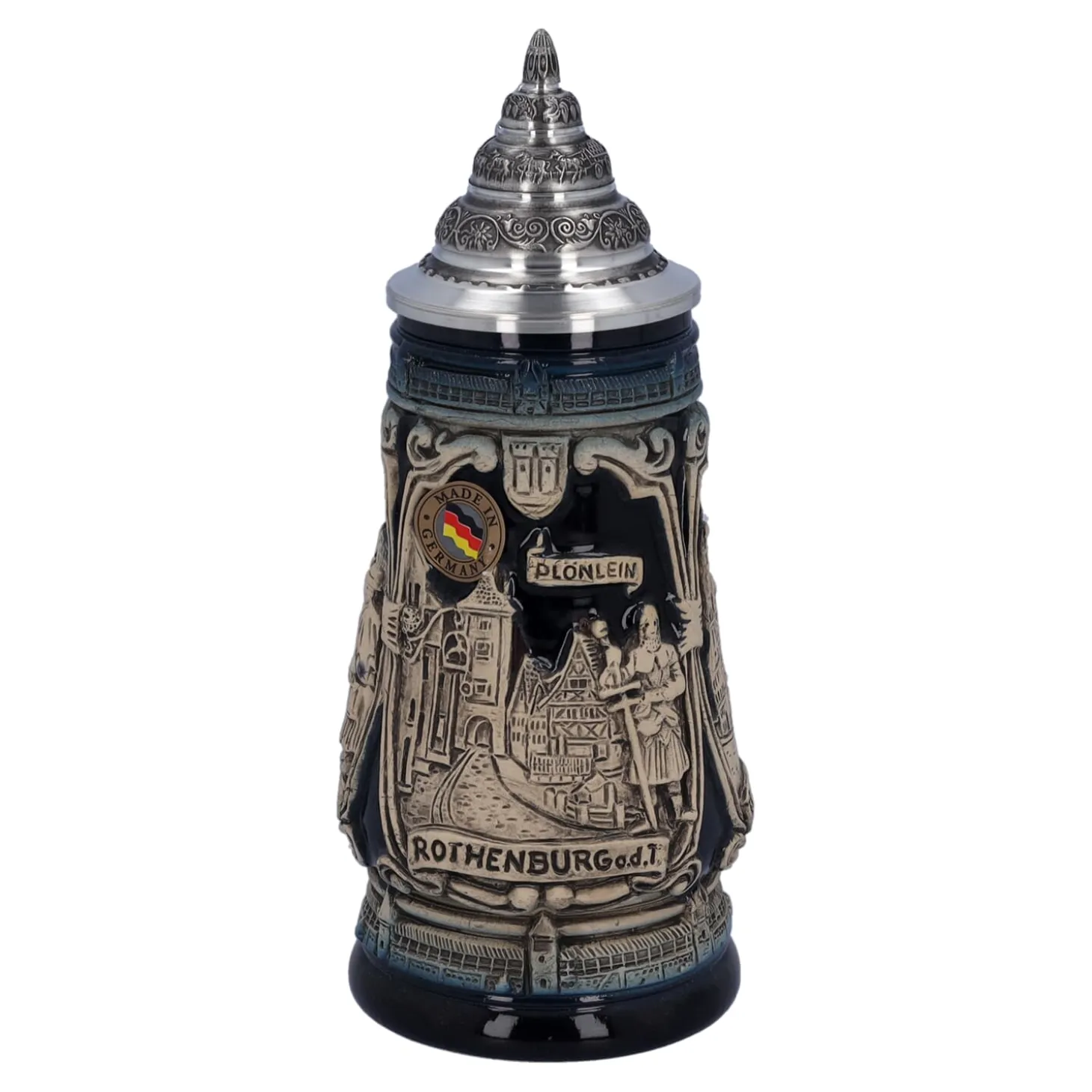 Beer Stein With Tin Lid "Rothenburg With Knight", 0.25L