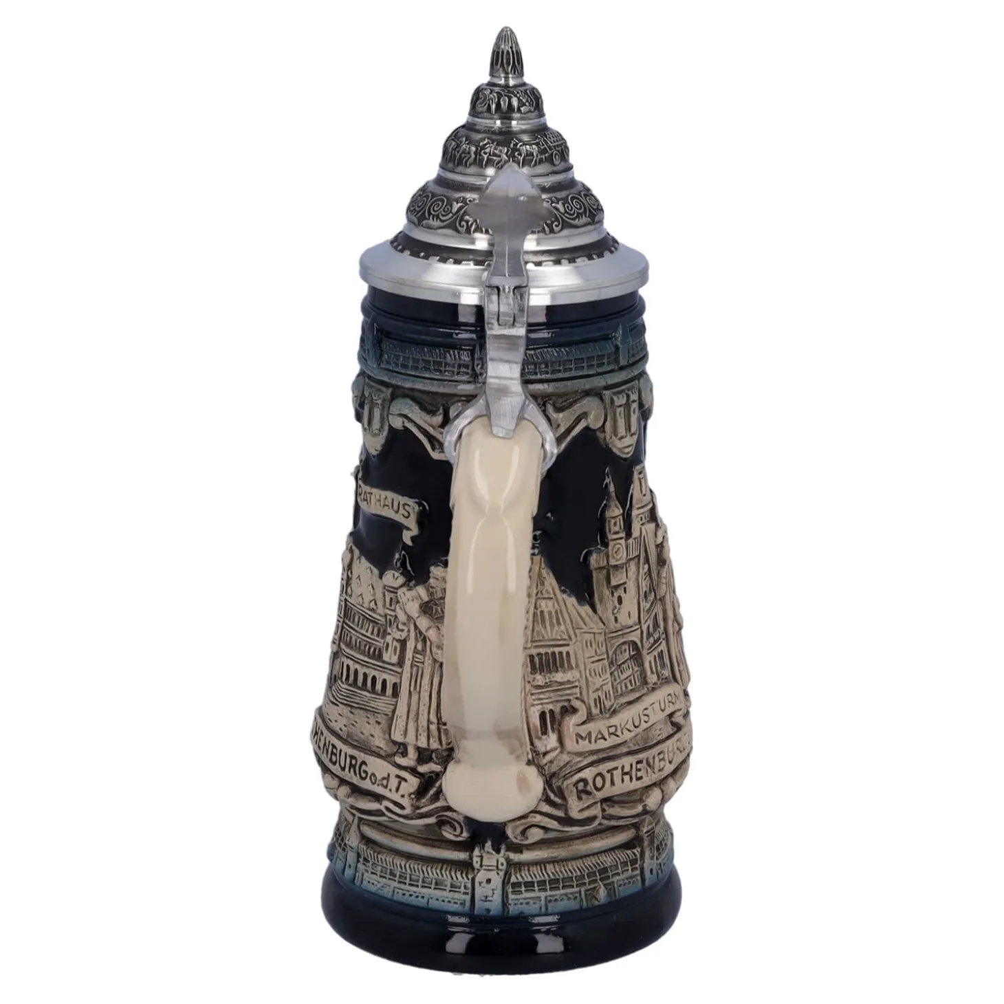 Beer Stein With Tin Lid "Rothenburg With Knight", 0.25L