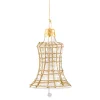 Bell Clear With Glitter Gold/White