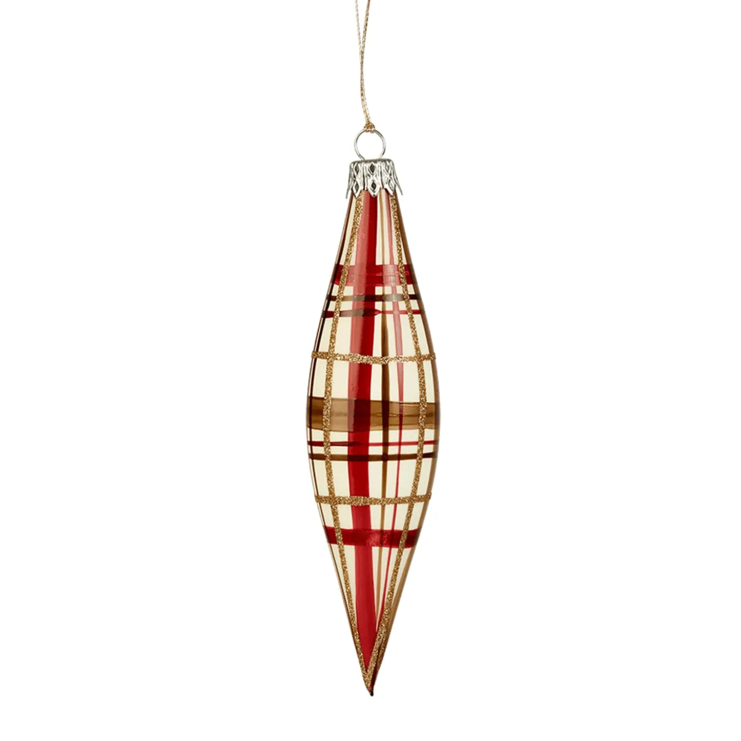 Cone With Check Pattern White Matt