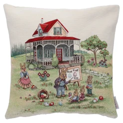 Cushion Cover "Rabbit School"