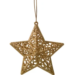3-D Star With Glitter, Gold