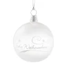 Glass Bauble "Frohe Weihnachten", 6 Cm