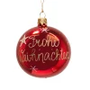 Glass Bauble "Merry Christmas", 8 Cm