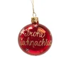 Glass Bauble "Merry Christmas", 6 Cm