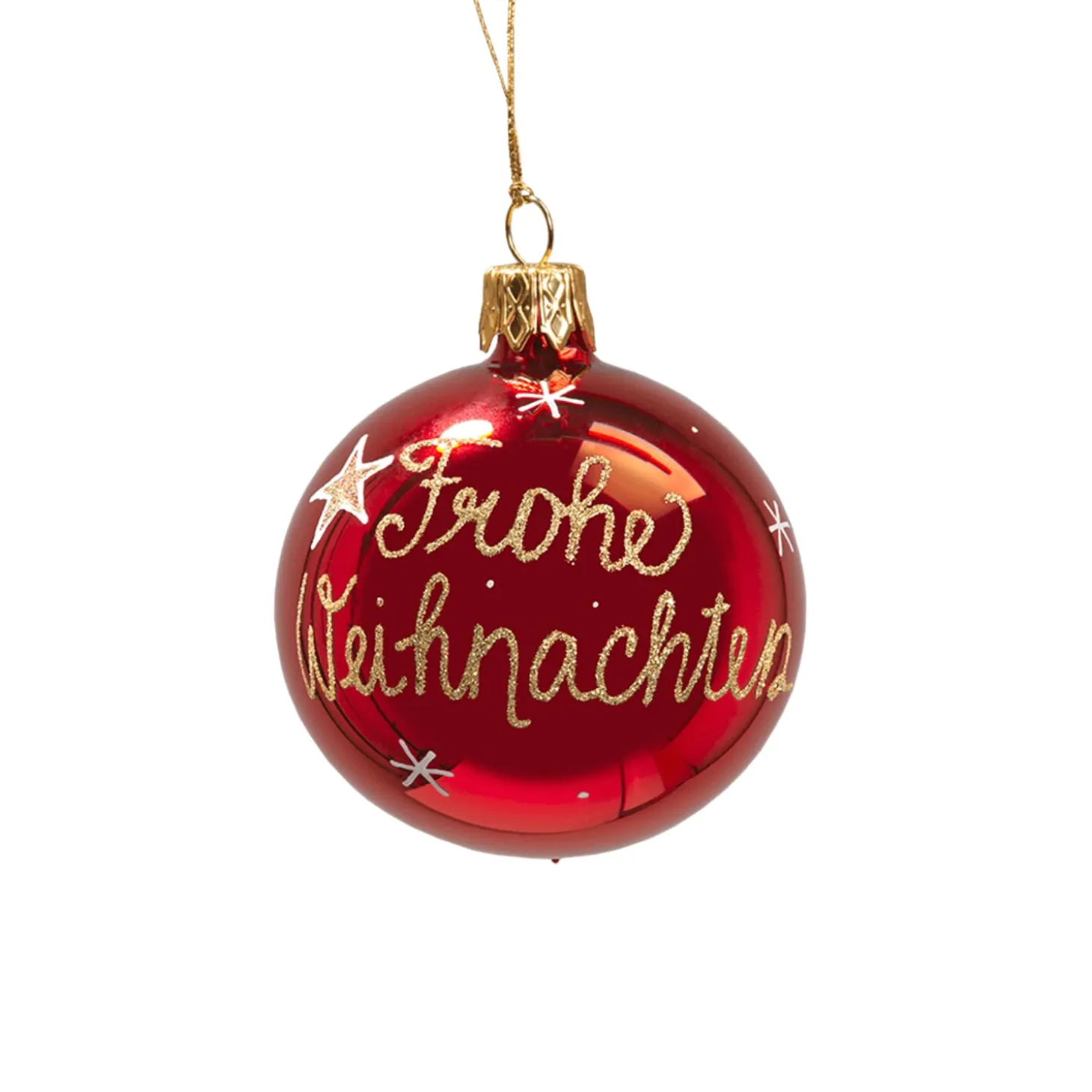 Glass Bauble "Merry Christmas", 6 Cm