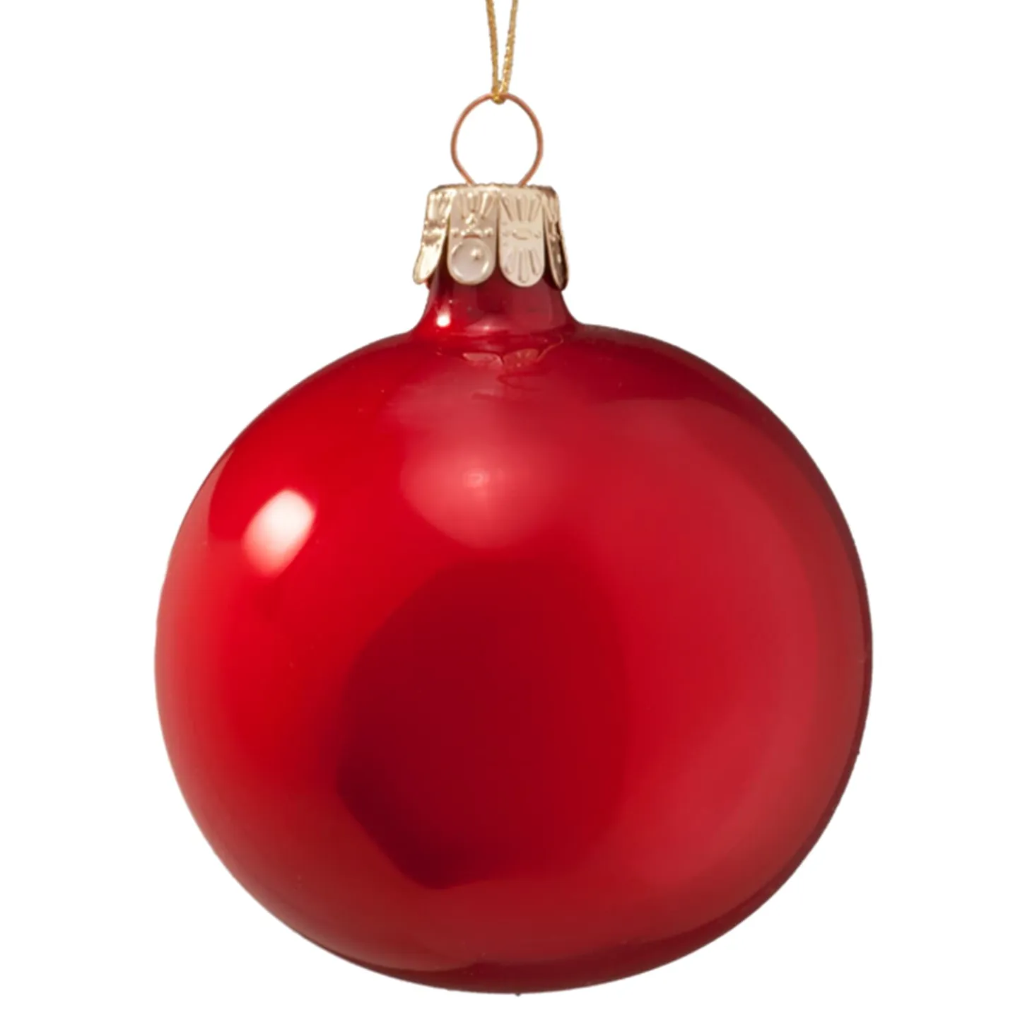 Glass Bauble Opal Red, 7 Cm