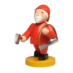 Gnome With Bow Saw And Axe