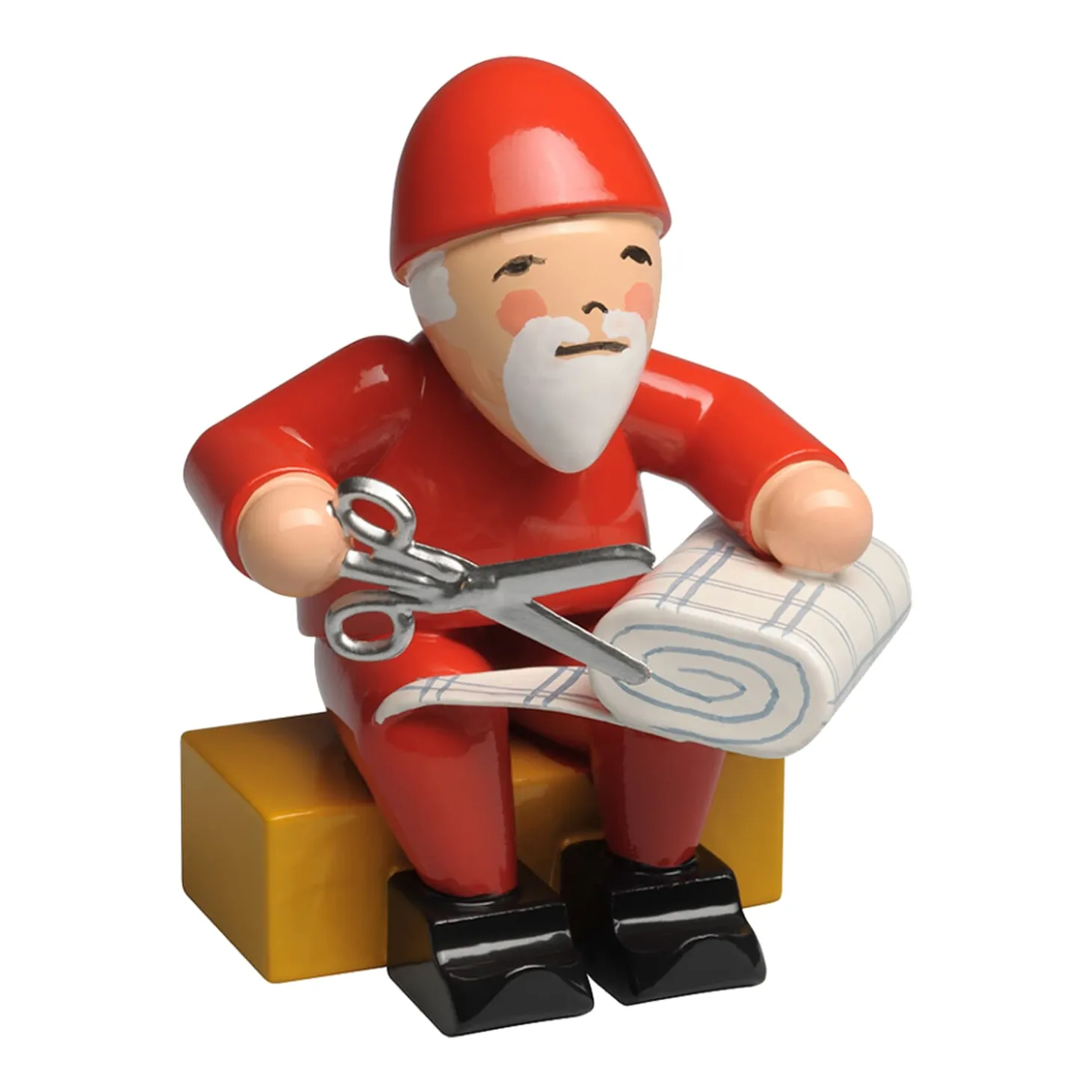 Gnome With Roll Of Fabric