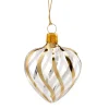 Heart Clear With Gold-White Net Pattern