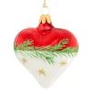 Heart Red-White With Twig And Stars