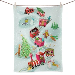 Holiday - Animal Train Tea Towel
