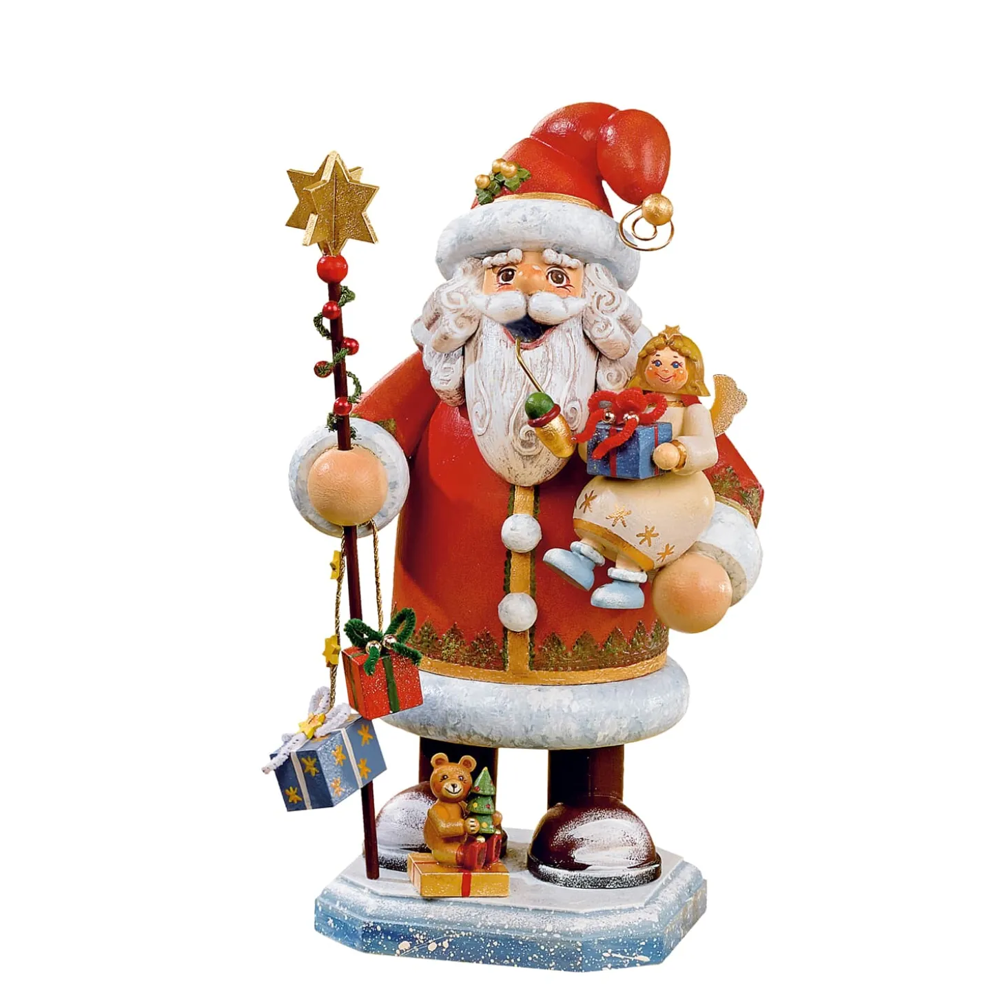 Holzknoddl "Santa With Angel", Incense Smoker