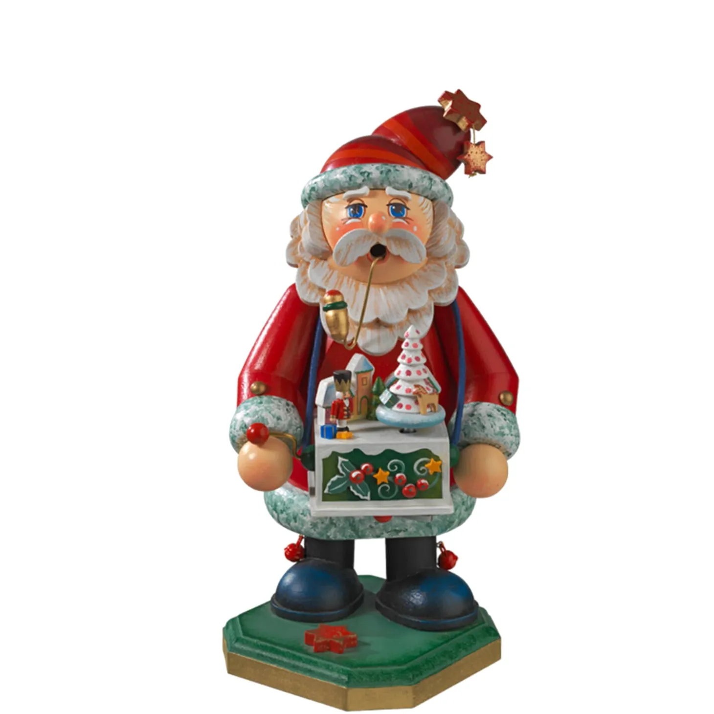 Holzknoddl "Santa With Music Box", Incense Smoker