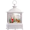 Led Snow Lantern "Santa With Moose"