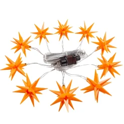 Led Star Chain With 10 Stars, Yellow
