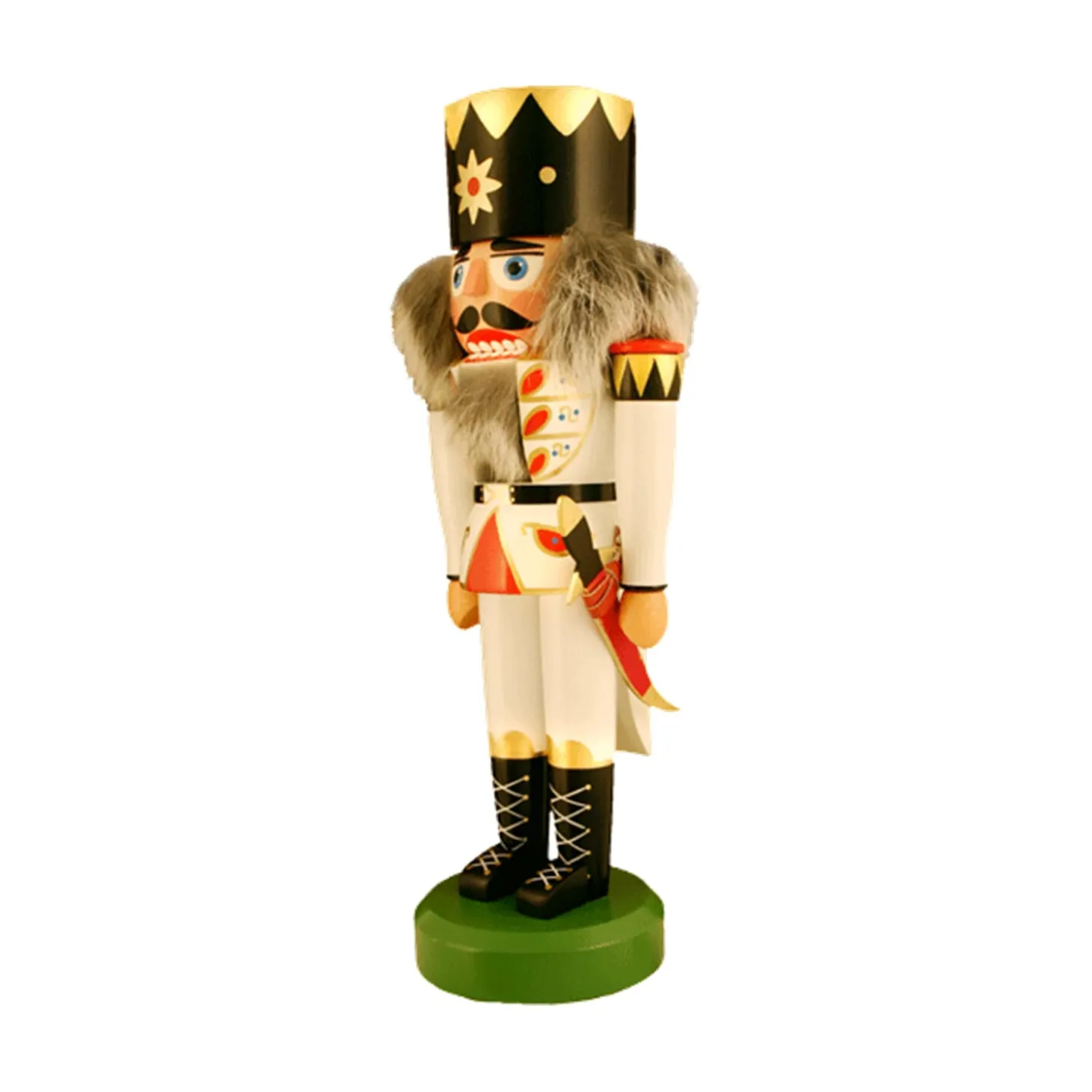 Nutcracker "King" White, 12.6 Inch