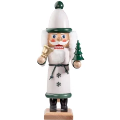 Nutcracker "Santa Claus", Green/White, 14.6 Inch