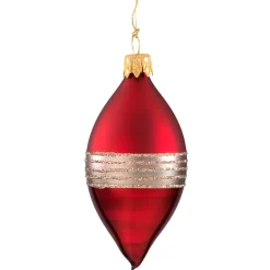Olive Dark Red Matt/Varnish With Glitter Ribbon