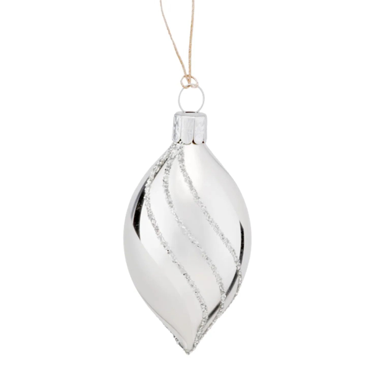 Olive Silver With Glitter Decor