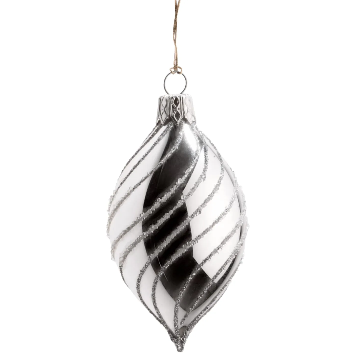 Olive Silver With Silver Spirals