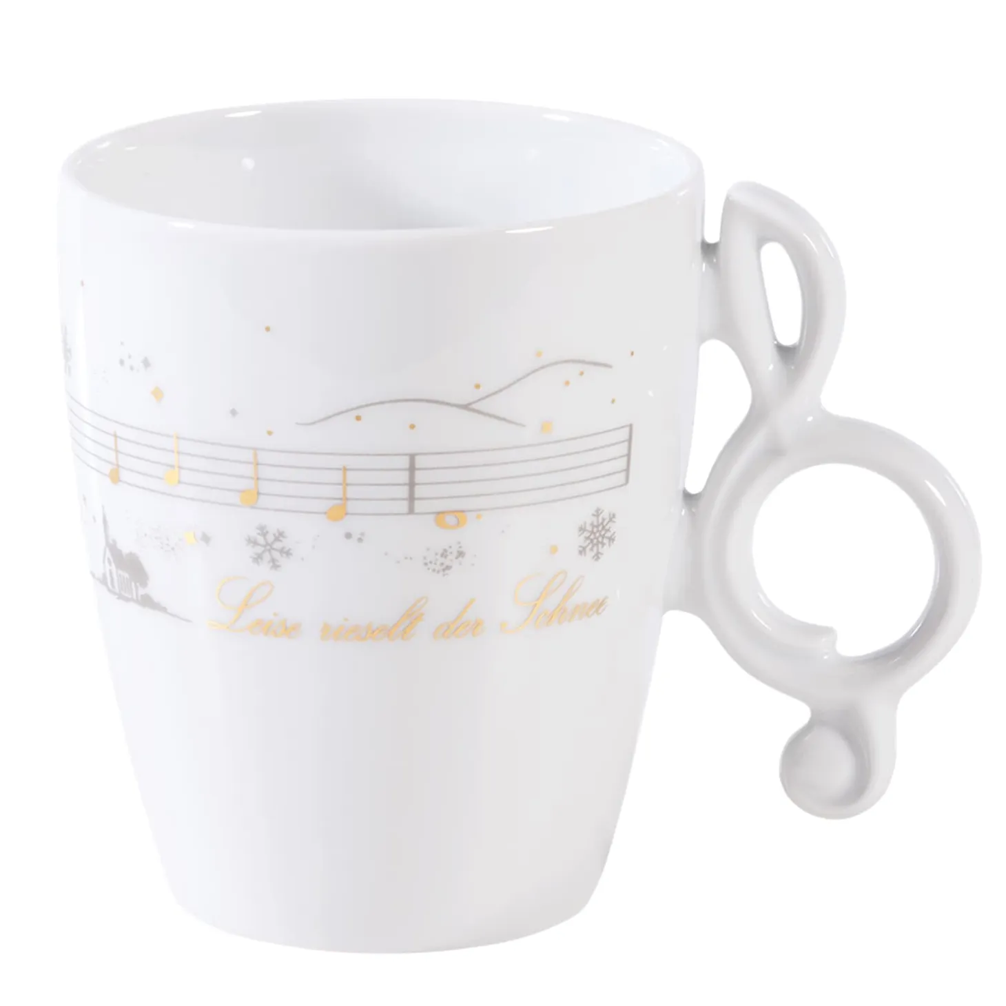 Porcelain Cup "The Snow Falls Softly"