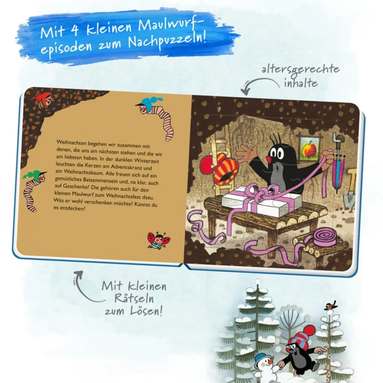 Puzzle Book For Christmas "The Little Mole"