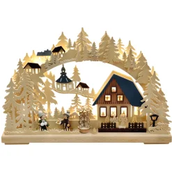 Schwibbogen "Christmas In Seiffen", 230V With Usb A Port