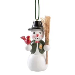 Snowman With Red Birds