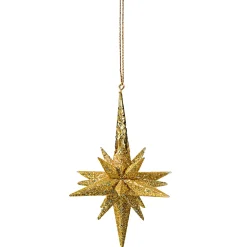 Star With Glitter, Gold, 10,5Cm