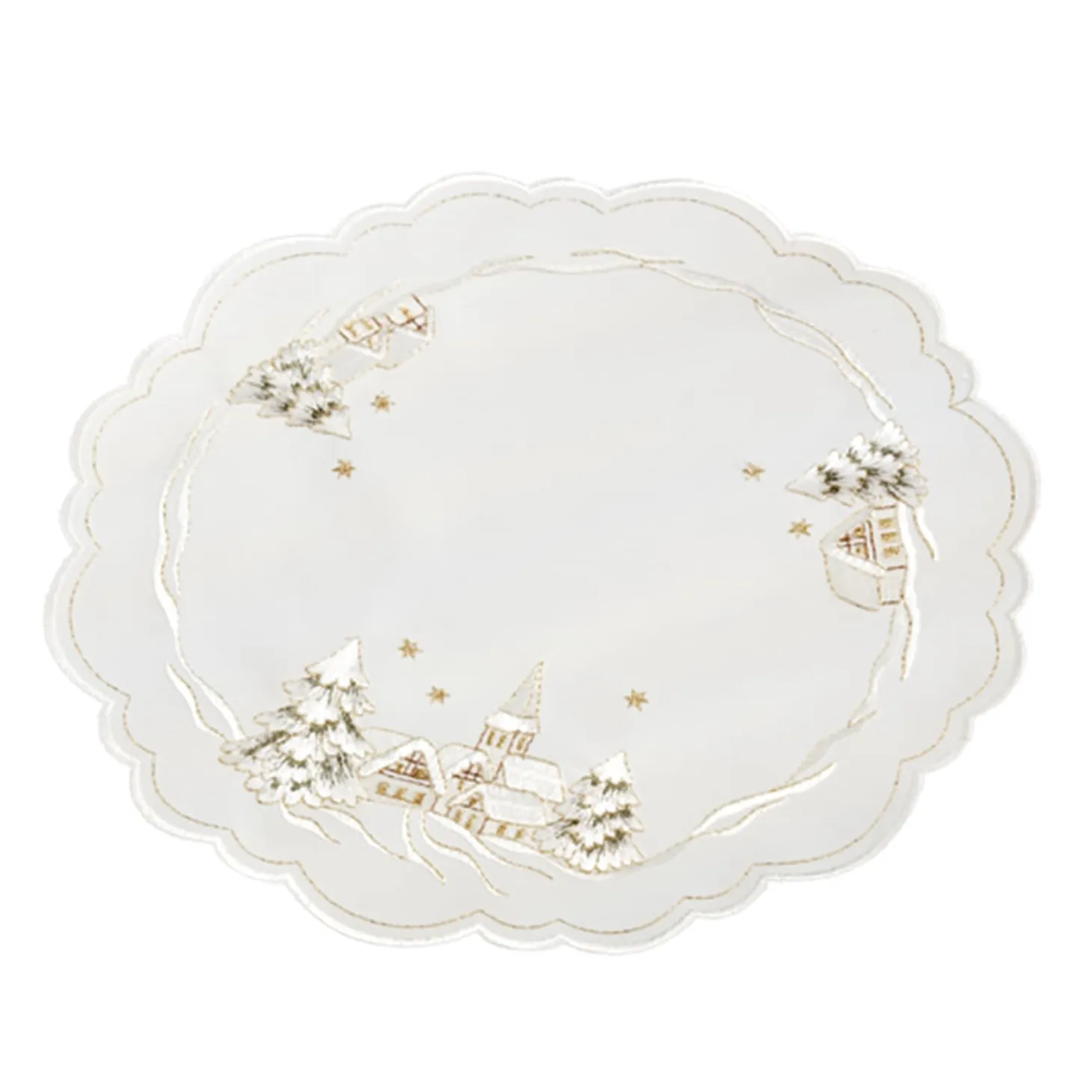 Tablecloth "Winter Village" R 8 Inch