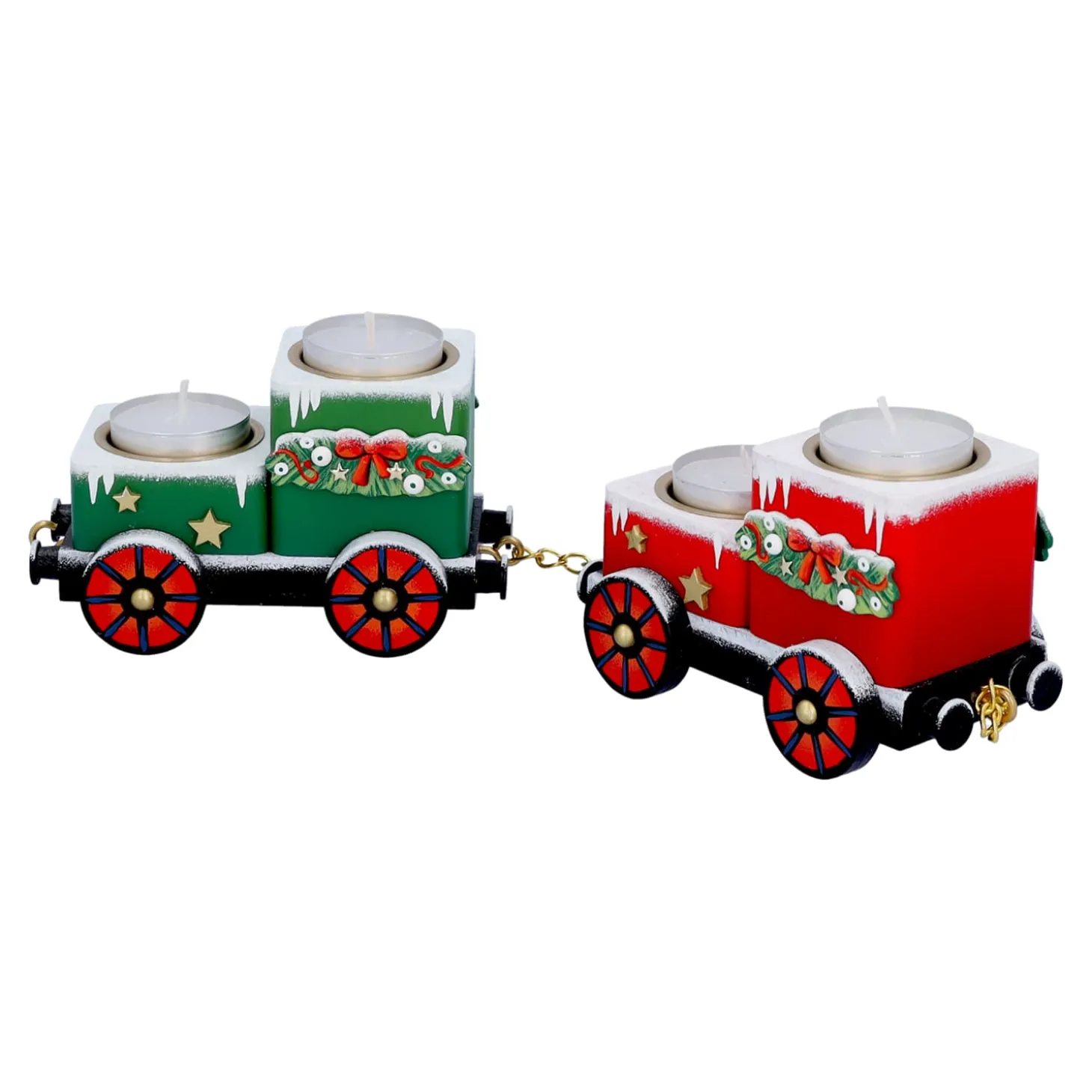 Tealight Candle Holder "Wagons Christmas Journey"
