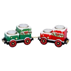 Tealight Candle Holder "Wagons Christmas Journey"