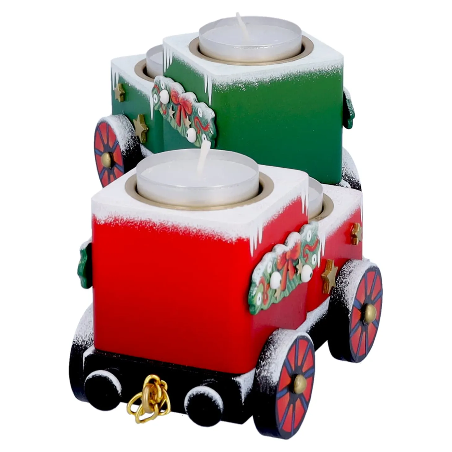Tealight Candle Holder "Wagons Christmas Journey"