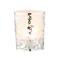 Tealight Glass "Christmas In The Forest", Silver