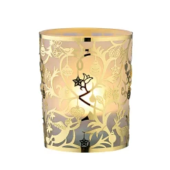Tealight Glass "Christmas In The Forest" Gold