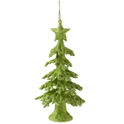 Tree Ornament "Tree With Glitter", Light Green