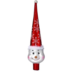 Tree Top "Snowman", Red, 30Cm